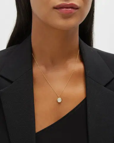 Ippolita Small Flower Pendant Necklace in 18K Gold with Diamonds | Thumbnail 1