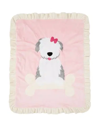 Boogie Baby Puppy Love Plush Baby Blanket, Pink | Thumbnail 1 Boogie Baby Puppy Love Plush Baby Blanket, Pink | Thumbnail 1