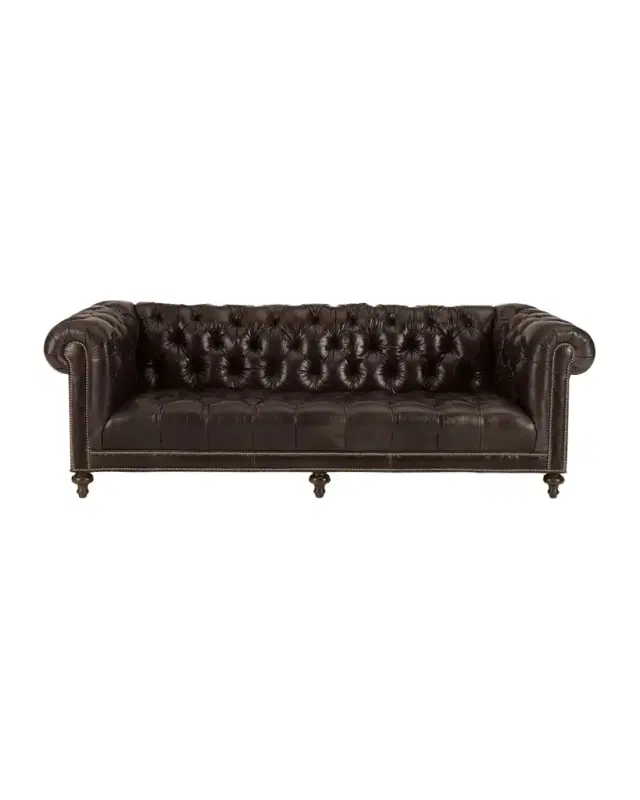 Massoud Davidson 94" Tufted Seat Chesterfield Sofa