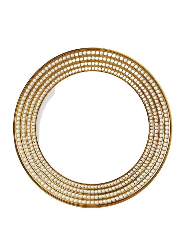 L 'Objet Perlee Gold Charger Plate
