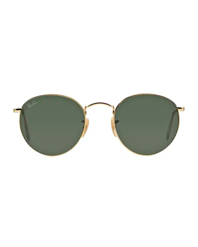 Ray-Ban Men 's Round Metal Sunglasses, Green, 53MM