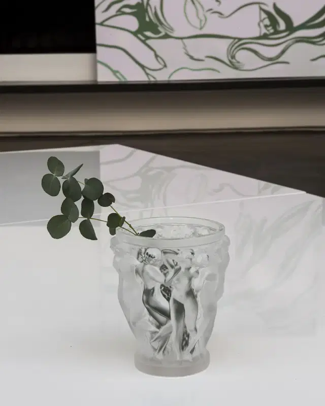 Lalique Bacchantes Small Clear Vase