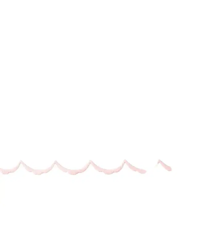Scallop Embroidered 350 Thread Count Flat Sheet