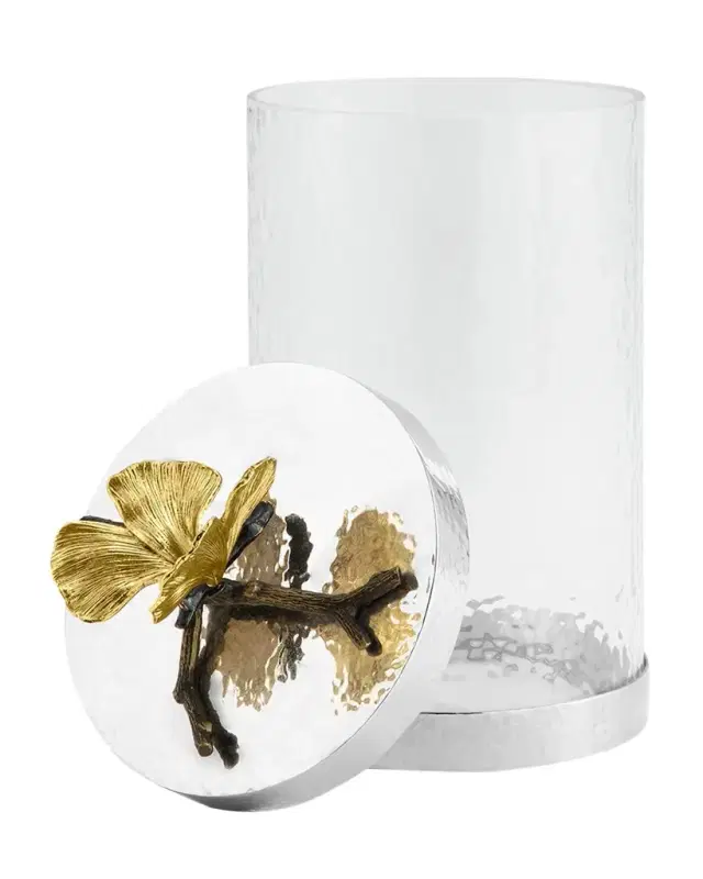Butterfly Ginkgo Canister, Medium