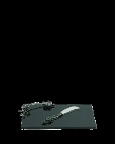 Michael Aram Black Orchid Cheese Board with Knife | Thumbnail 2