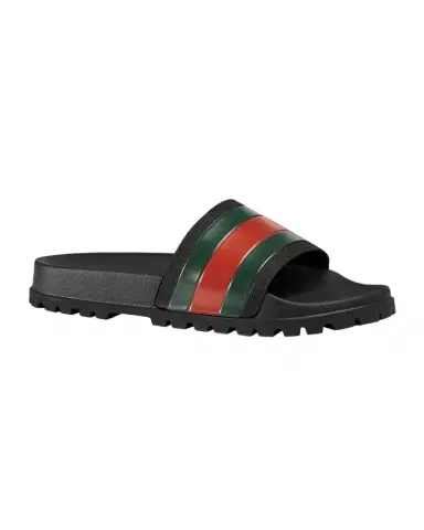 Gucci Men's Pursuit Trek Web Slide Sandals | Thumbnail 1 Gucci Men's Pursuit Trek Web Slide Sandals | Thumbnail 1