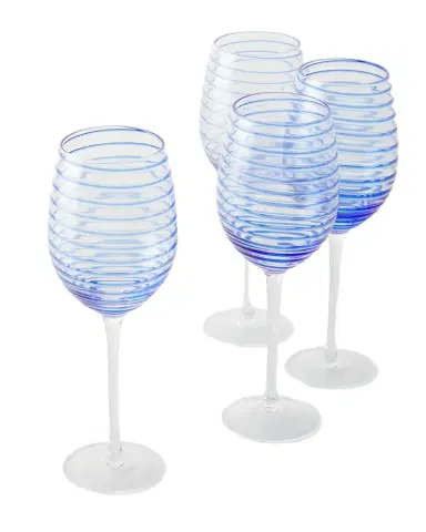 Neiman Marcus Spiral Wine Glasses, Set of 4 | Thumbnail 1