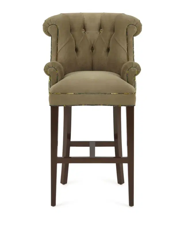Peacock Tufted Barstool