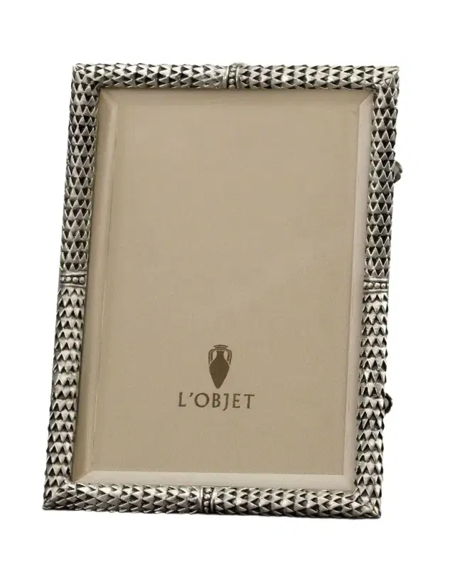 L 'Objet Scales Platinum-Plated Picture Frame, 8x10"
