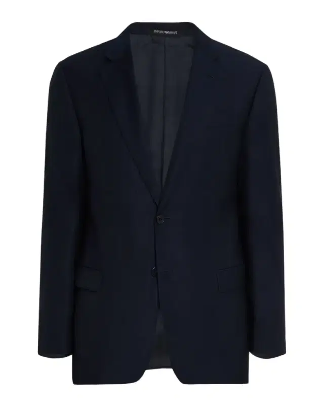 Emporio Armani Two-Button Wool Blazer, Navy