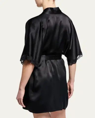 Christine Lingerie Bijoux Short Silk Robe | Thumbnail 15