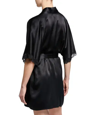 Christine Lingerie Bijoux Short Silk Robe | Thumbnail 17