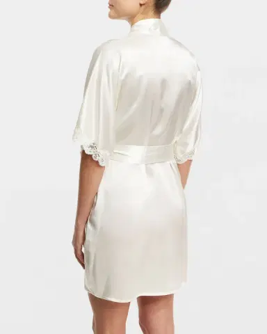 Christine Lingerie Bijoux Short Silk Robe | Thumbnail 4