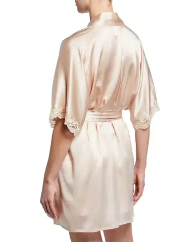 Christine Lingerie Bijoux Short Silk Robe | Thumbnail 6