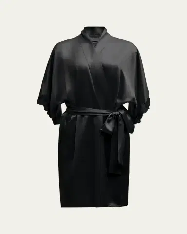 Christine Lingerie Bijoux Short Silk Robe | Thumbnail 7