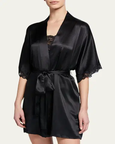 Christine Lingerie Bijoux Short Silk Robe | Thumbnail 8