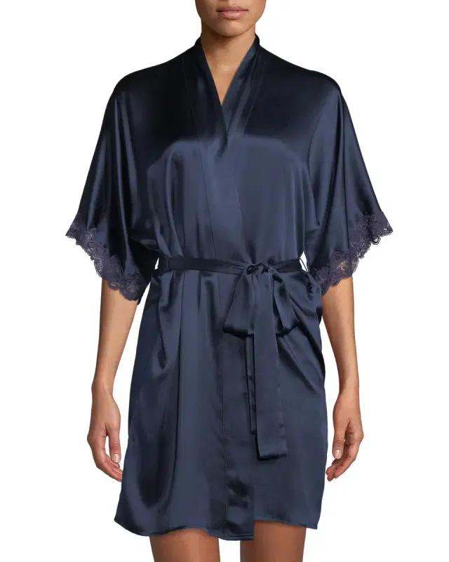 Bijoux Short Silk Robe