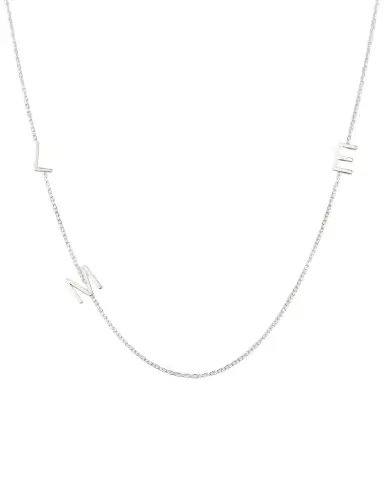 Maya Brenner Designs Mini 3-Letter Personalized Necklace, 14k White Gold | Thumbnail 1 Maya Brenner Designs Mini 3-Letter Personalized Necklace, 14k White Gold | Thumbnail 1