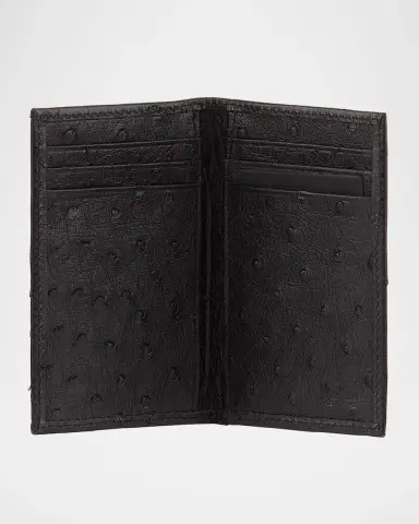 Abas Ostrich Bi-Fold Card Case | Thumbnail 2