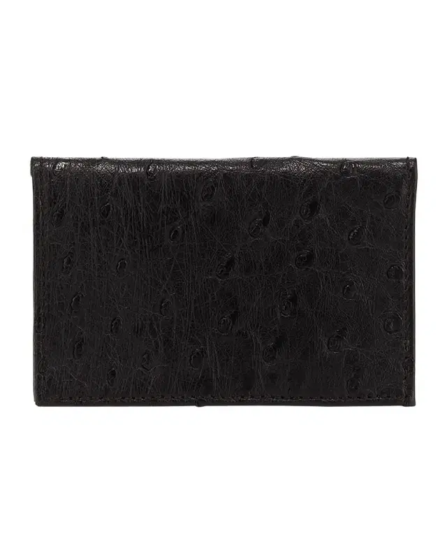 Ostrich Bi-Fold Card Case