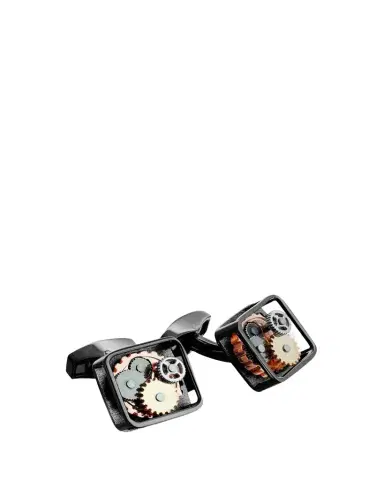 Tateossian Gunmetal Gear Cuff Links, Silvertone | Thumbnail 1
