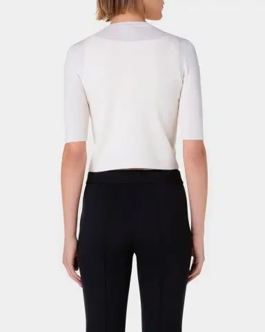 Akris punto Half-Sleeve Short Cardigan | Thumbnail 2
