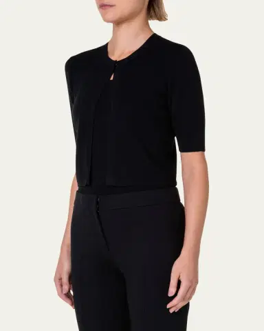 Akris punto Half-Sleeve Short Cardigan | Thumbnail 12