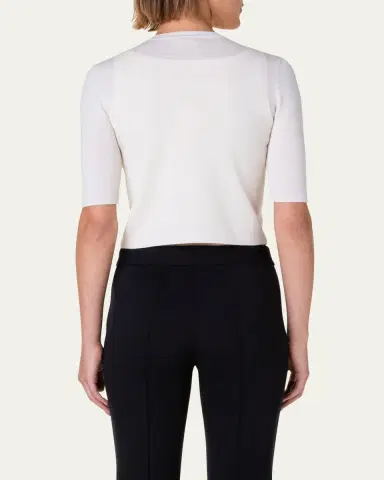 Akris punto Half-Sleeve Short Cardigan | Thumbnail 15