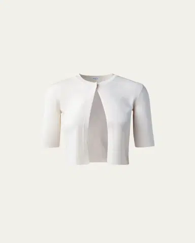 Akris punto Half-Sleeve Short Cardigan | Thumbnail 19