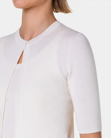Akris punto Half-Sleeve Short Cardigan | Thumbnail 3