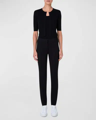 Akris punto Half-Sleeve Short Cardigan | Thumbnail 5