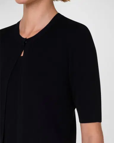 Akris punto Half-Sleeve Short Cardigan | Thumbnail 7
