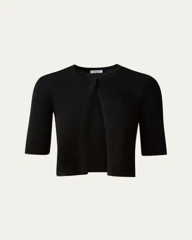 Akris punto Half-Sleeve Short Cardigan | Thumbnail 9