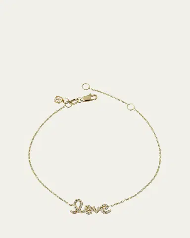Sydney Evan Small Yellow Gold Diamond Love Bracelet | Thumbnail 2