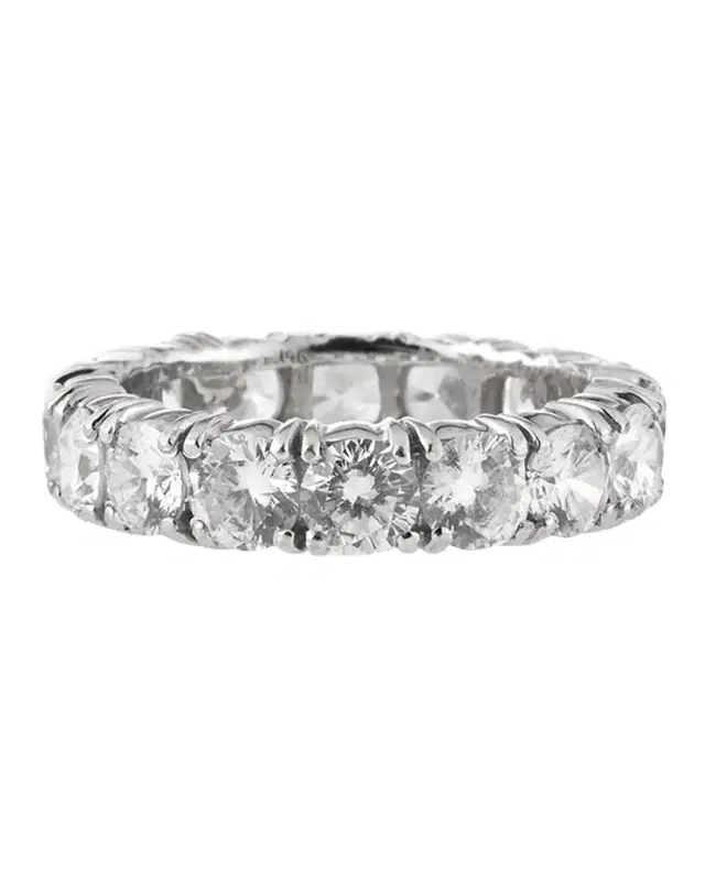 14k White Gold 4-Prong Round Eternity Band 14k White Gold 4-Prong Round Eternity Band