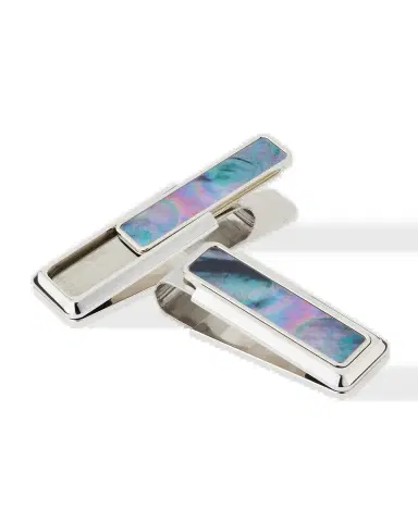 M Clip Mother-of-Pearl Stainless Steel Money Clip | Thumbnail 2