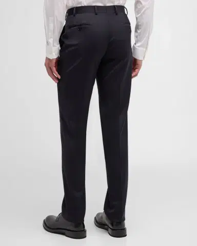 Emporio Armani Basic Flat-Front Wool Trousers | Thumbnail 3 Emporio Armani Basic Flat-Front Wool Trousers | Thumbnail 3