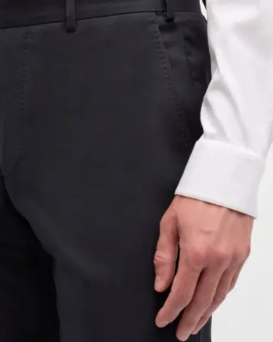 Emporio Armani Basic Flat-Front Wool Trousers | Thumbnail 5 Emporio Armani Basic Flat-Front Wool Trousers | Thumbnail 5
