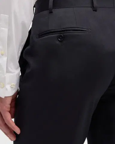 Emporio Armani Basic Flat-Front Wool Trousers | Thumbnail 7 Emporio Armani Basic Flat-Front Wool Trousers | Thumbnail 7