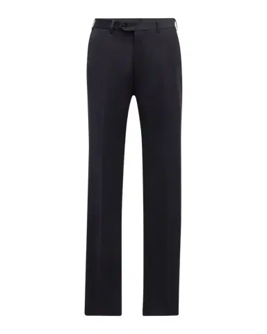Emporio Armani Basic Flat-Front Wool Trousers | Thumbnail 1 Emporio Armani Basic Flat-Front Wool Trousers | Thumbnail 1
