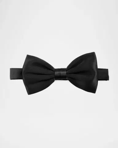 Stefano Ricci Men's Solid Silk Bow Tie | Thumbnail 4 Stefano Ricci Men's Solid Silk Bow Tie | Thumbnail 4