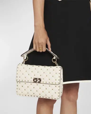 Valentino Garavani Rockstud Spike Medium Quilted Top-Handle Bag | Thumbnail 3 Valentino Garavani Rockstud Spike Medium Quilted Top-Handle Bag | Thumbnail 3