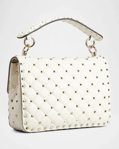 Valentino Garavani Rockstud Spike Medium Quilted Top-Handle Bag | Thumbnail 4 Valentino Garavani Rockstud Spike Medium Quilted Top-Handle Bag | Thumbnail 4