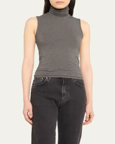 MAJESTIC FILATURES Soft Touch Sleeveless Stretch Turtleneck | Thumbnail 4 MAJESTIC FILATURES Soft Touch Sleeveless Stretch Turtleneck | Thumbnail 4
