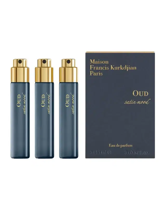 Maison Francis Kurkdjian OUD satin mood Eau de Parfum Travel Spray Refills, 3 x 0.37 oz.