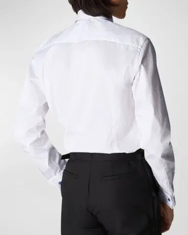 Eton Contemporary-Fit Tonal Satin Striped Formal Shirt | Thumbnail 3