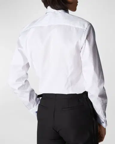 Eton Contemporary-Fit Tonal Satin Striped Formal Shirt | Thumbnail 7