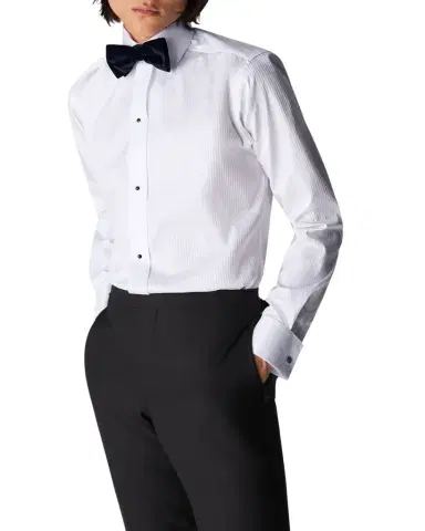 Eton Contemporary-Fit Tonal Satin Striped Formal Shirt | Thumbnail 1