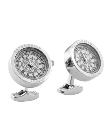 Tateossian Big Ben Stainless Steel Cuff Links | Thumbnail 1