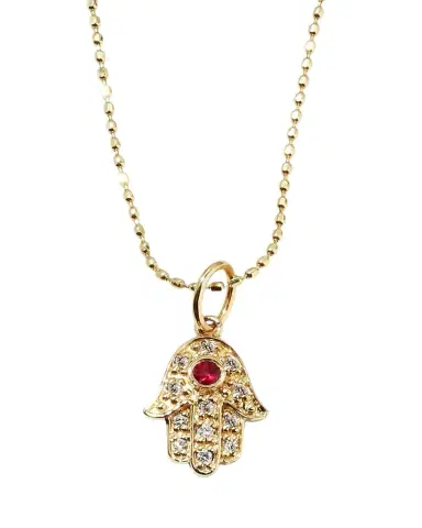 Sydney Evan 14k Gold Diamond Hamsa Pendant Necklace | Thumbnail 1